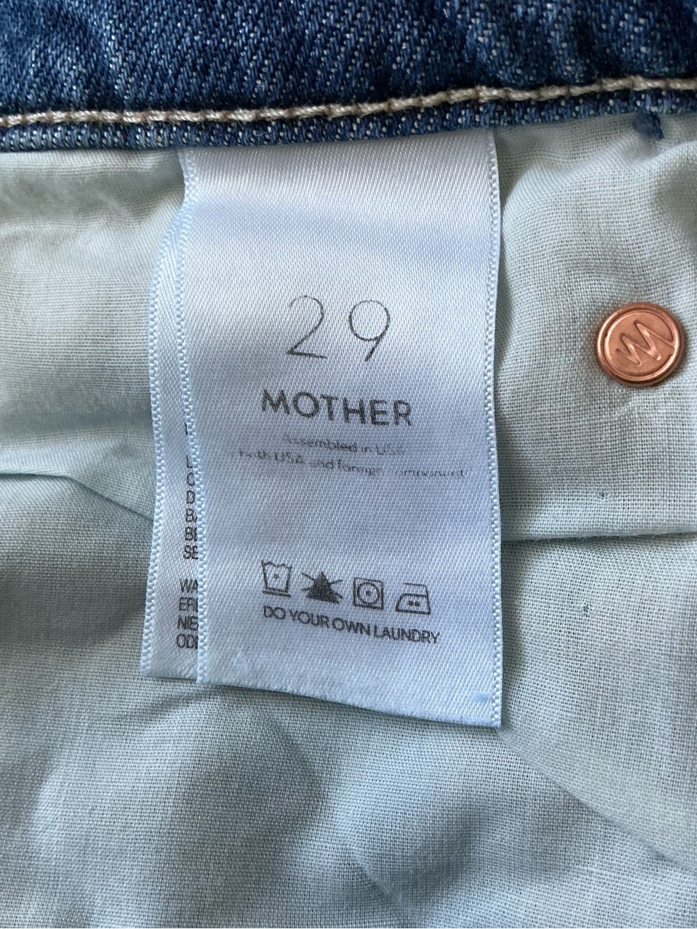 MOTHER SUPERIOR Jeans Spitfire Nerdy Cuff Did You Bring Me Anything Blue Size 29 - Picture 9 of 14